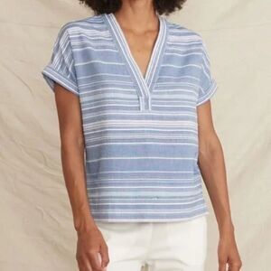 Marine layer Bali Tunic in Blue Multi Stripe M
